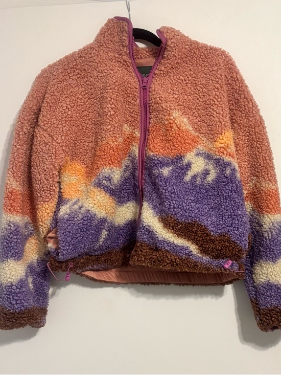 Wild Fable Sweaters - wild fable Multicolor Sherpa Zip Jacket — Peach, Purple & Brown Accents
